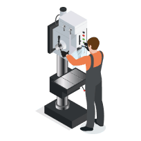 Drilling machine illustration