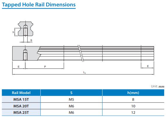 SMA20T-MM-H  Rail