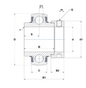 EX206G2 Ball bearing