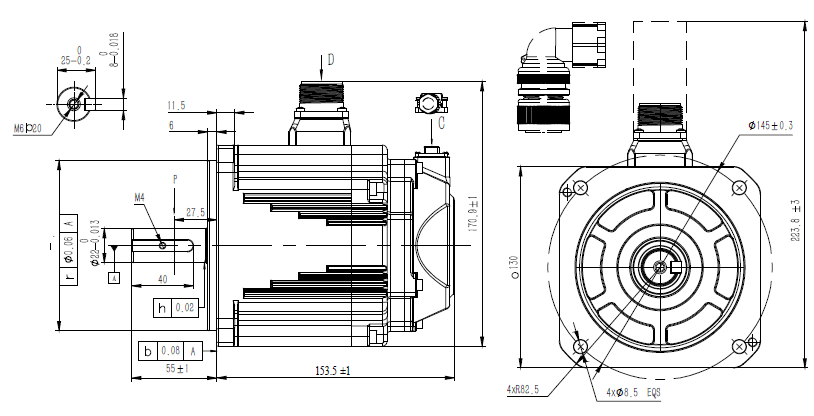 ELM1H-0850MD130E-H Motor