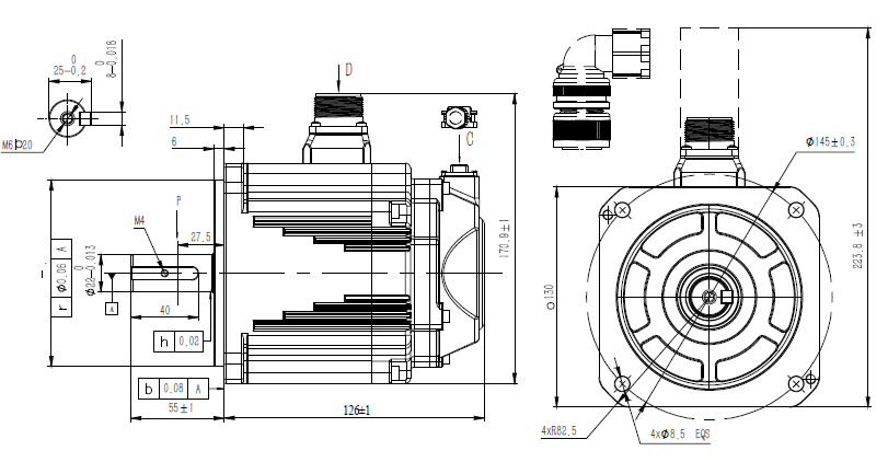 ELM1H-0850MD130F-H Motor