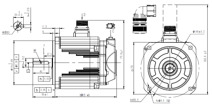 ELM1H-1800MD130E-H Motor