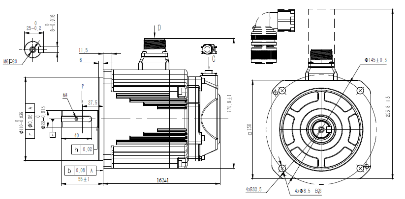 ELM1H-1800MD130F-H Motor