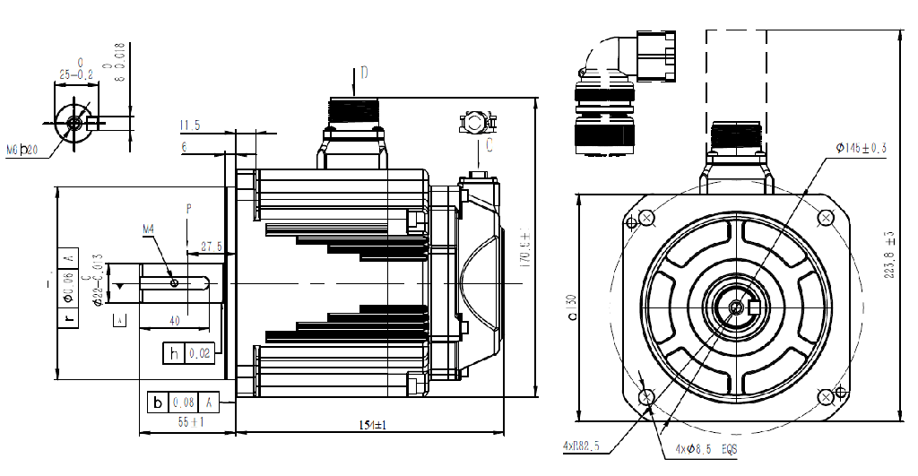 ELM1M-1500MA130E-H Motor