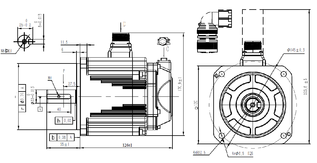 ELM1M-1500MA130F-H Motor