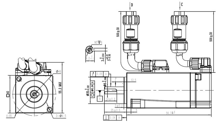 ELVM4005V48FH-M17-HD Motor