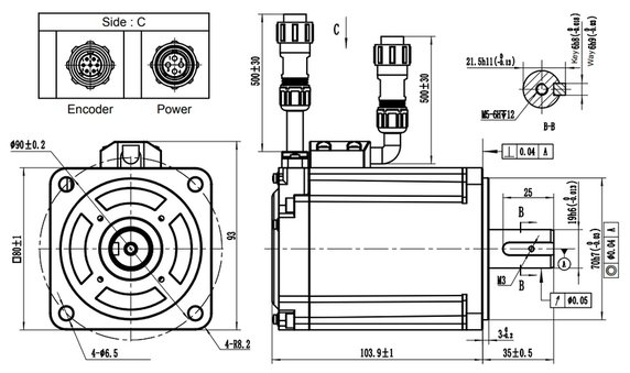 ELVM80100V48FH-M17-HD Motor