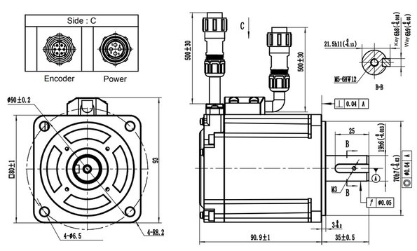 ELVM8075V48FH-M17-HD Motor