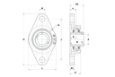 UCFL206 Bearing unit