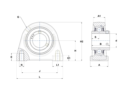 UCPA204 Bearing unit