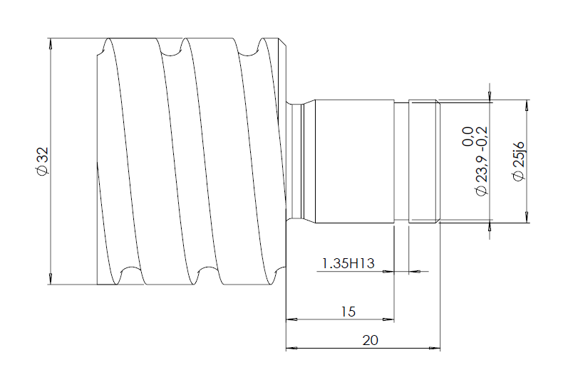 BF25-FF25/E10 End machining