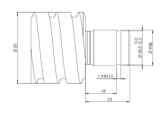 BF40/E10 End machining