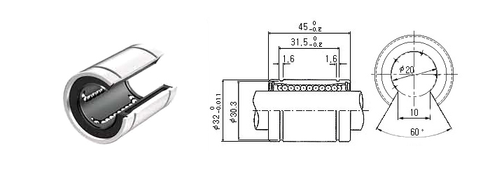 LME20UUOP Ball bushing
