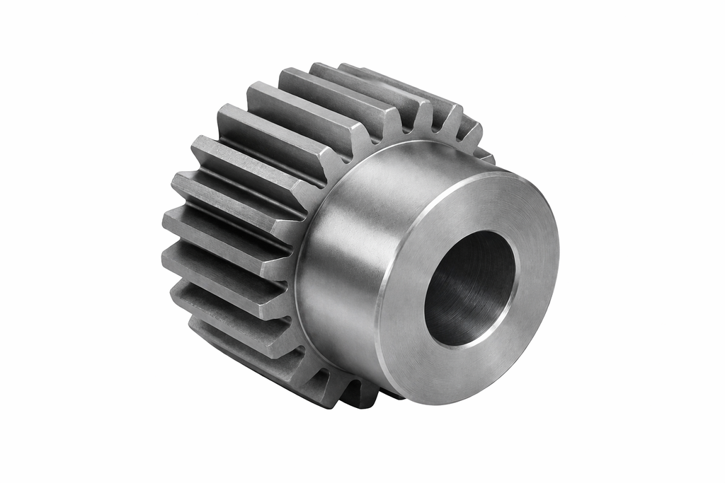 Spur Gear M2, 20 mm Width, Straight teeth, With Hub (C45 Steel)