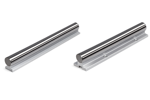 Precision shaft on support Ø20 mm, hardened (HRC 58–62), ground (h6  tolerance),  length 6000 mm